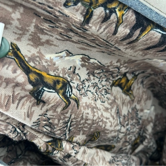 J.CREW 770 Straight Men's Flannel Lined Green Flat Front Pants Size 33 X 34 - Picture 6 of 13